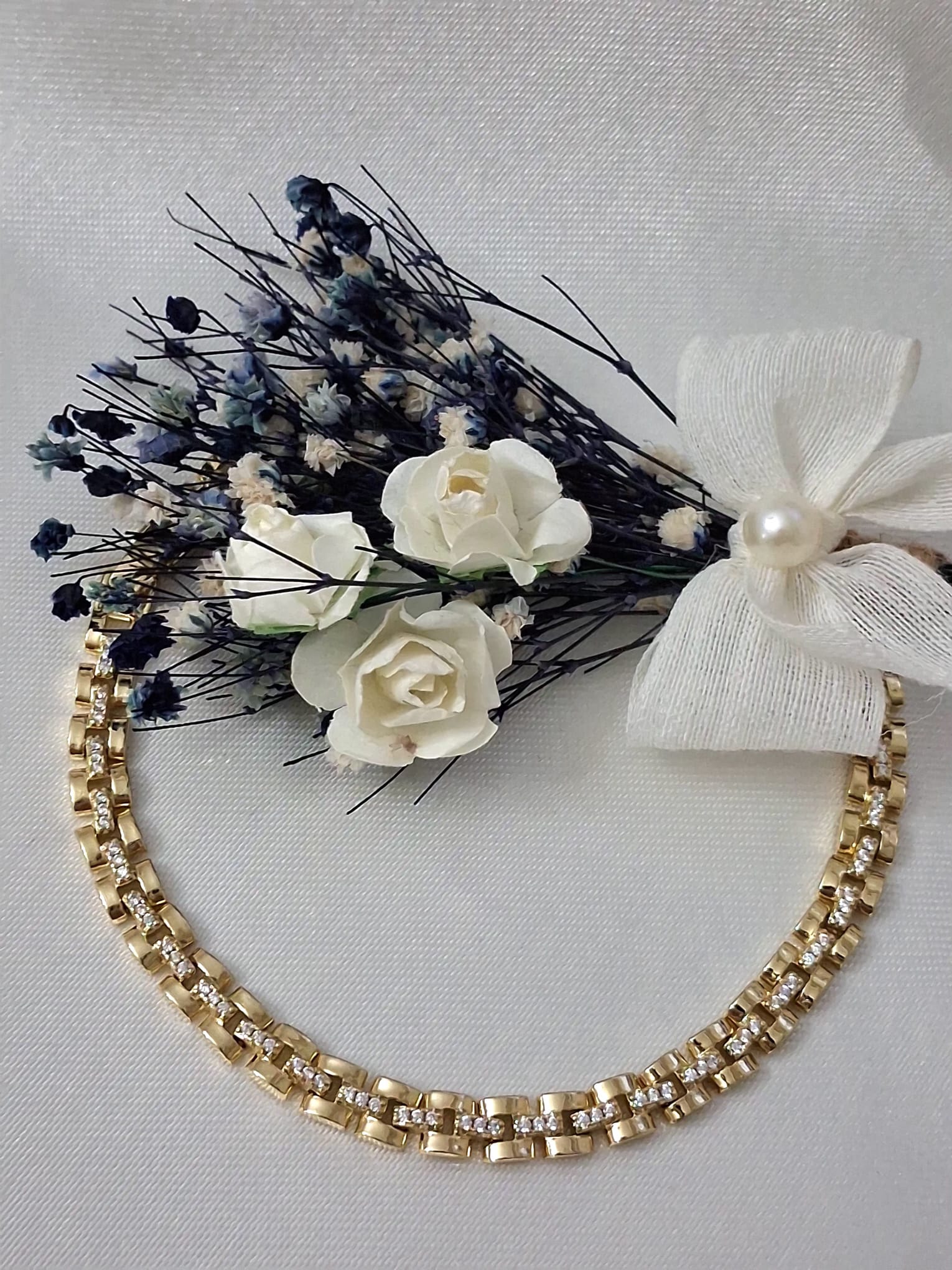 XUPING Bileklik - Kare Aralıklı Zincir Üzeri Zirkon Taşlı